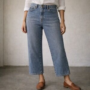 Bill Blass Jeans Easy Fit Wide-Leg Denim Crops – Women's 14 Blue Wash